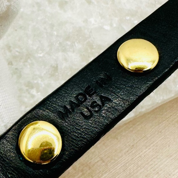 EUC Tory Burch Miller Stud Double Wrap Exotic Snakeskin Bracelet - Picture 15 of 15